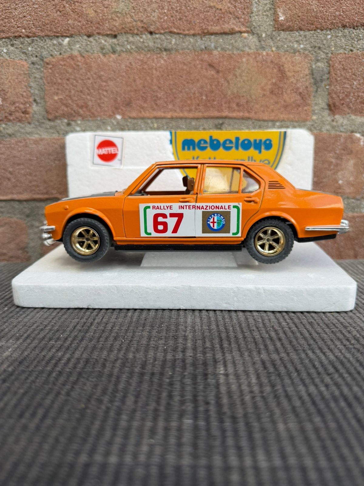 1:25 Mebetoys Alfa Romeo Alfetta ralley  **zeldzaam**, Ophalen of Verzenden, Zo goed als nieuw, Overige merken