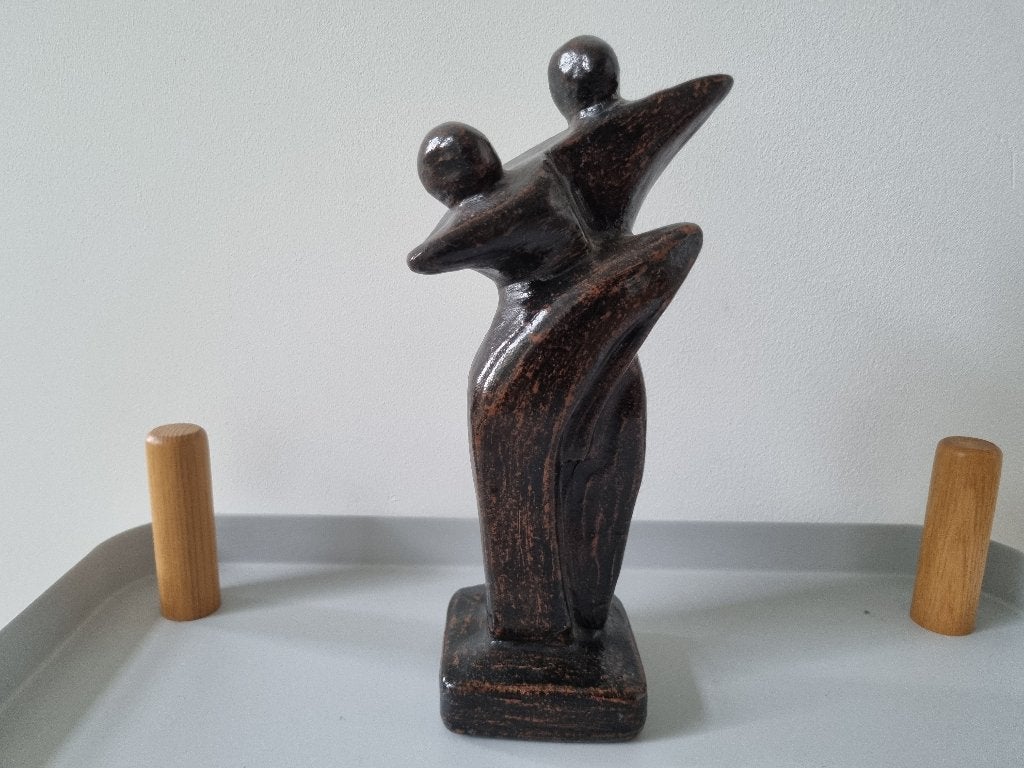 Abstract Keramiek beeld THOM jaren 80 Vintage, Ophalen of Verzenden