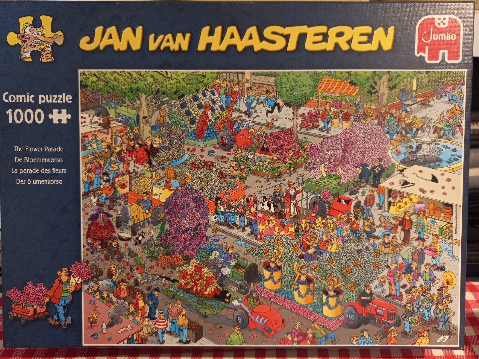 Jan van Haasteren De Bloemencorso 1000 stukjes, Ophalen of Verzenden, 500 t/m 1500 stukjes, Zo goed als nieuw, Legpuzzel