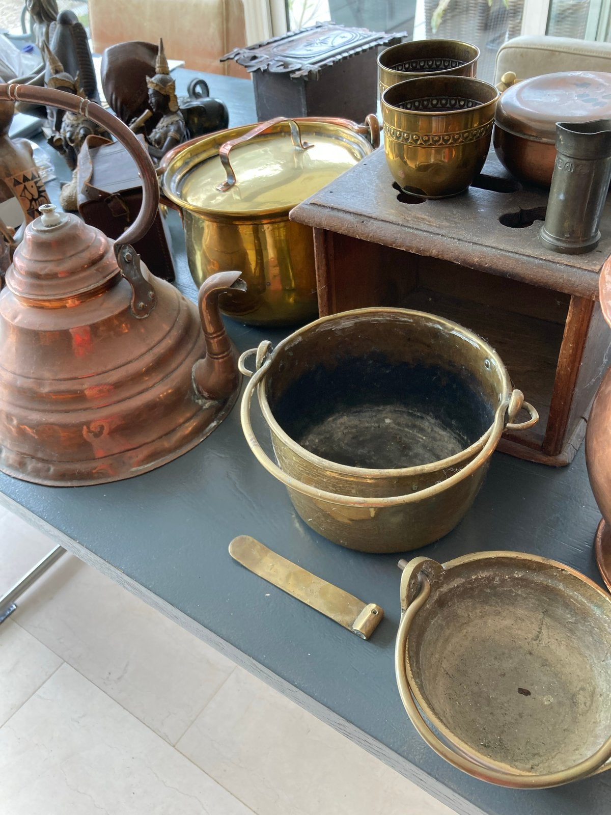 Antieke Koperen en Bronzen Keukengerei Collectie, Antiek en Kunst, Ophalen, Koper