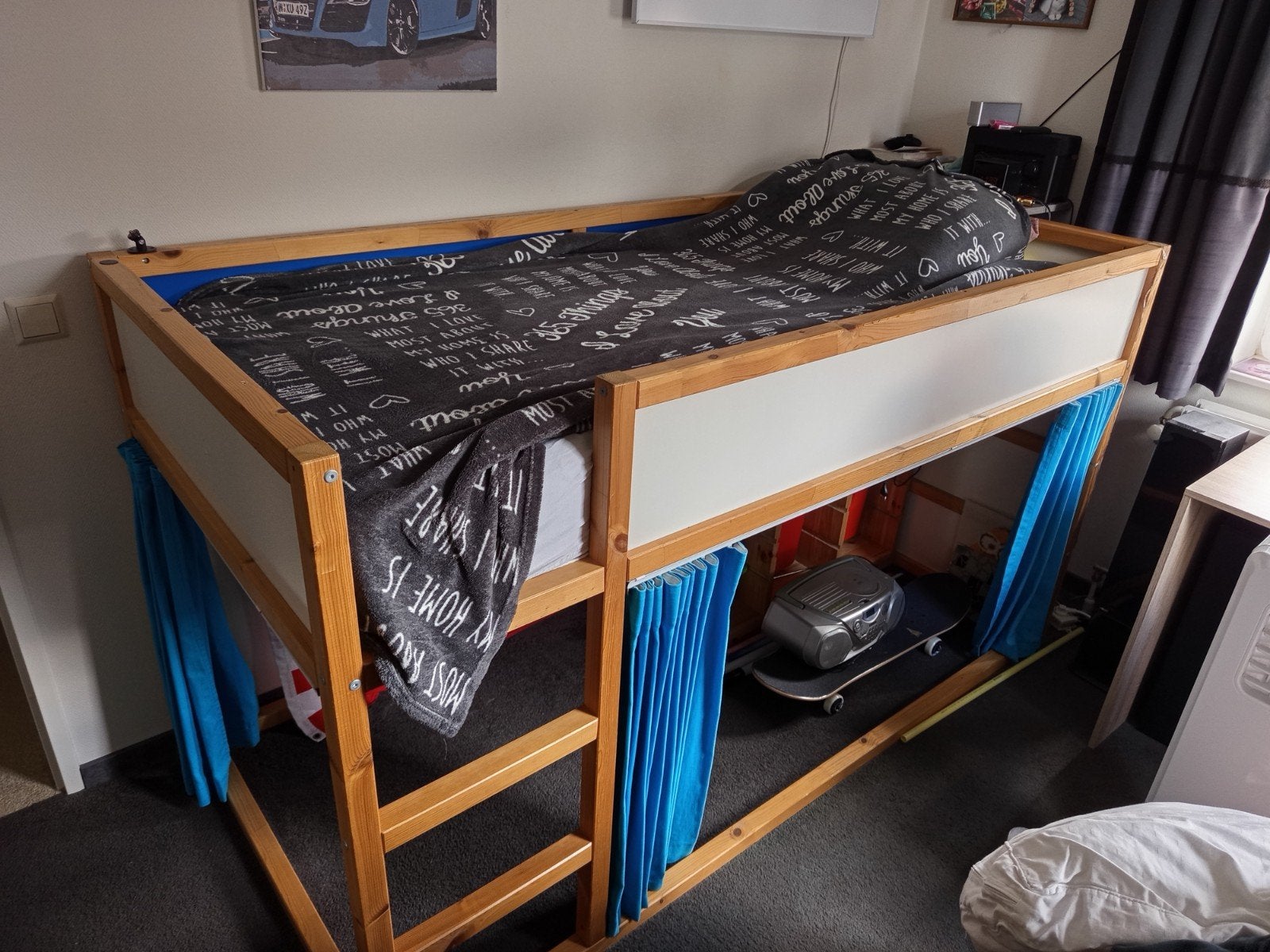 Ikea kinderbed /hoogslaper, Kinderen en Baby's, Kinderkamer | Stapelbedden en Hoogslapers, Gebruikt, Hoogslaper, Ophalen