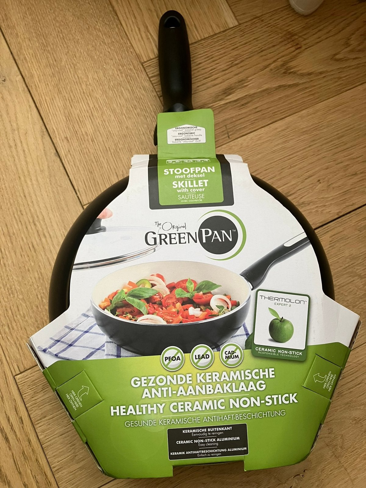 NEW GreenPan skillet Green Pan stoofpan met deksel keramisch, Ophalen of Verzenden, Nieuw, Overige materialen