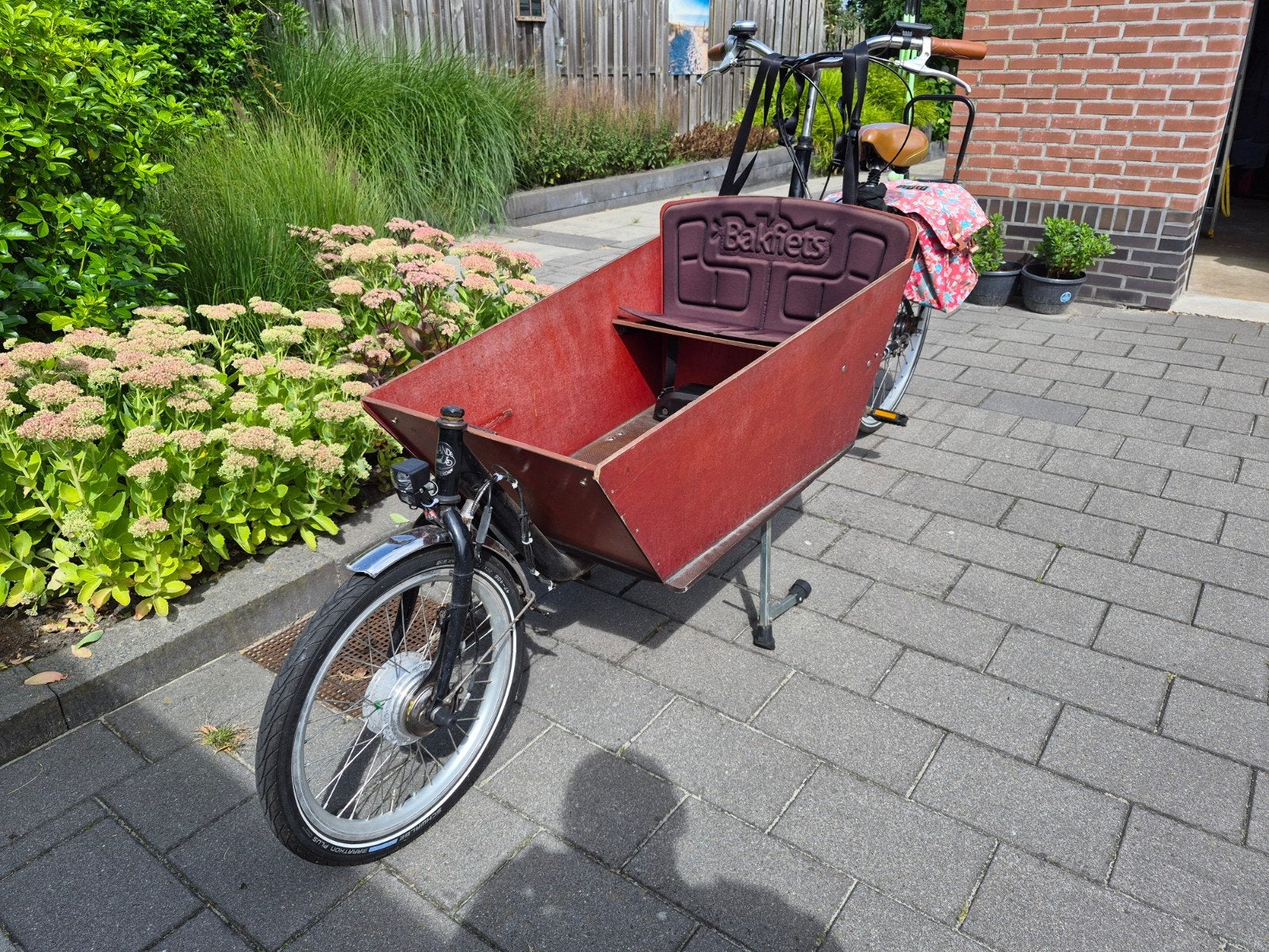 Elektrische Bakfiets cargo long bike met Huif - Ideaal voor, Gebruikt, 2 kinderen, Elektrisch, Trommelrem