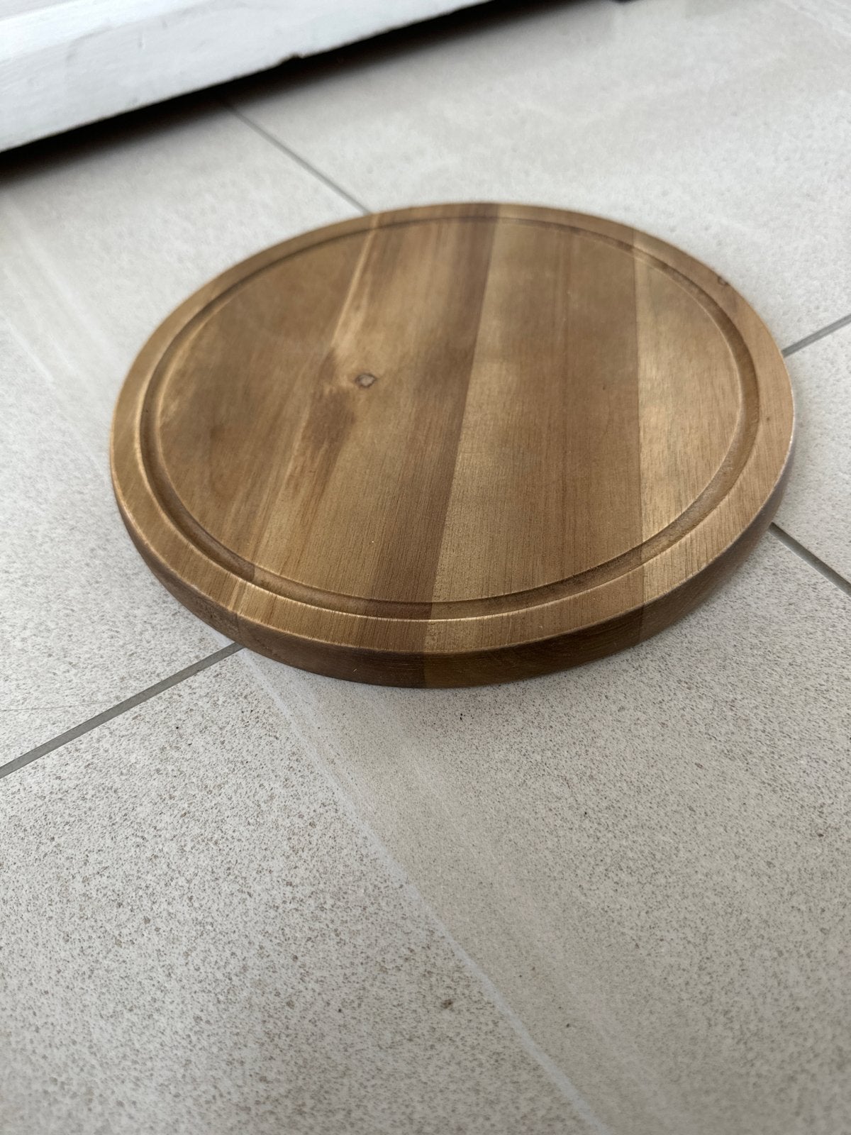 Houten snijplank / serveerplank, rond, Ophalen, Gebruikt, Hout, Snij-/serveerplank