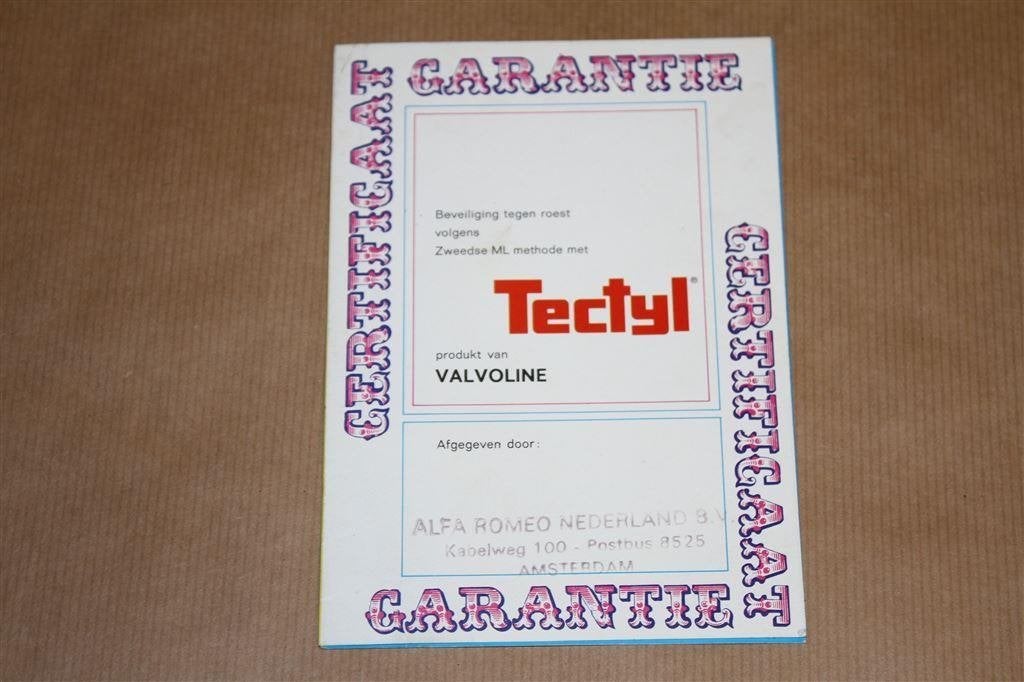 Reclame-uitgave Tectyl - Valvoline - Ca 1970 !!, Ophalen of Verzenden, Zo goed als nieuw, Overige merken