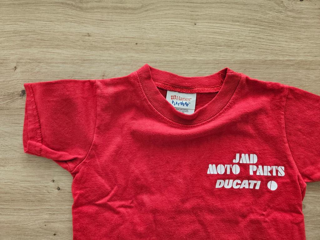 Rood T-shirt met Ducati opdruk voor kinderen, Ophalen of Verzenden, Gebruikt, Hanes, Jongetje of Meisje