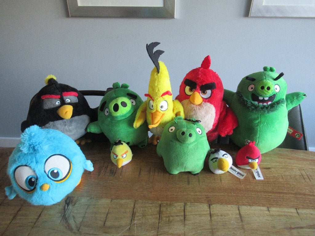 10 x verschillende collectors item knuffel van Angry Bird, Ophalen of Verzenden, Zo goed als nieuw, Overige typen