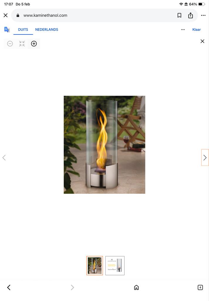 Twist fire bio ethanol haard, Ophalen, Gebruikt, Vrijstaande haard, Gelhaard