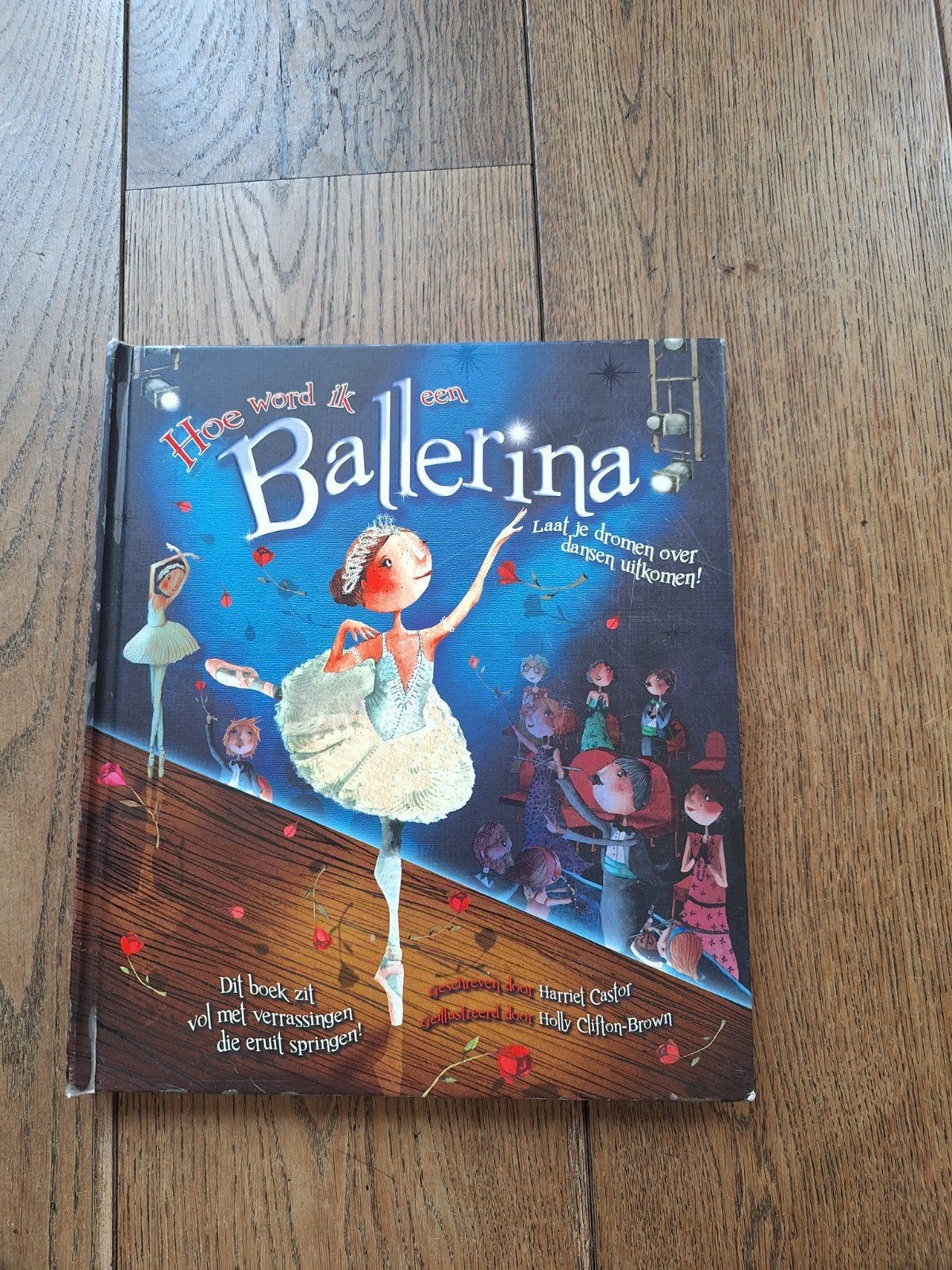 Hoe word ik een Ballerina? Interactief boek Harriet Castor, Ophalen of Verzenden, Zo goed als nieuw, Harriet Castor, Uitklap-, Voel- of Ontdekboek