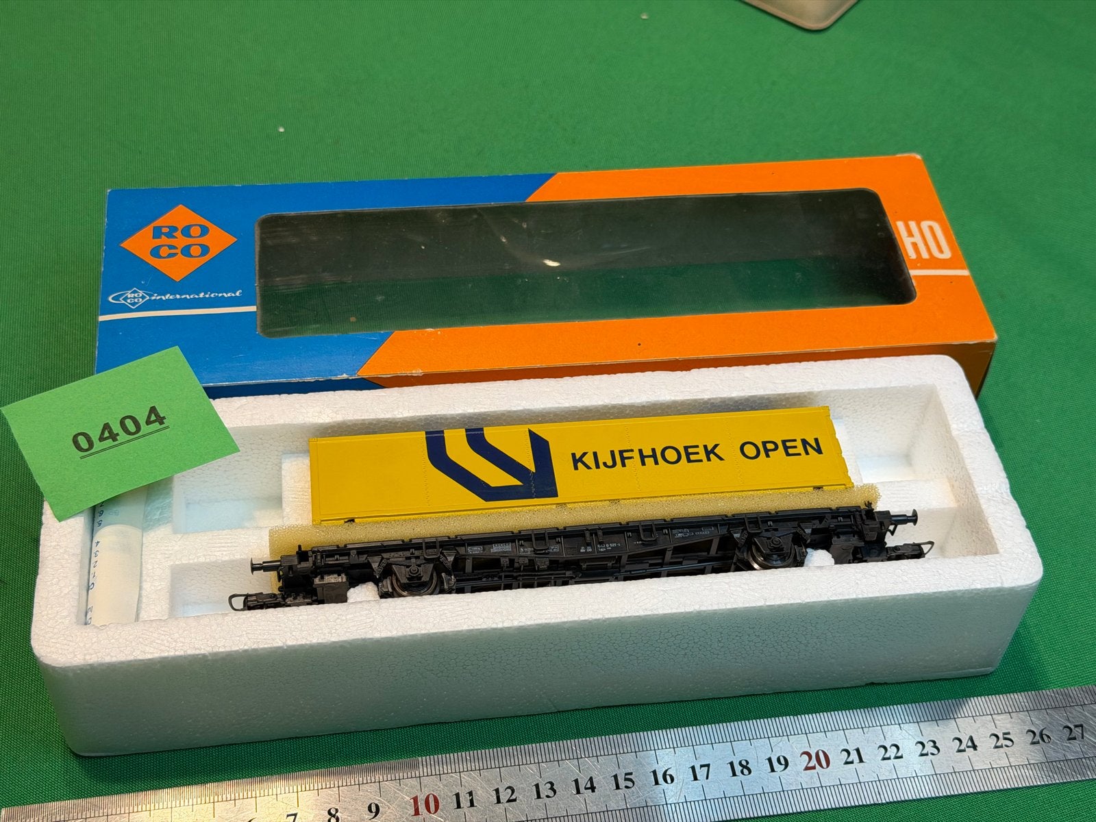 404- Roco H0 4319B Containerwagen Kijfhoek Open NS, Gelijkstroom, Wagon, Ophalen of Verzenden, Roco