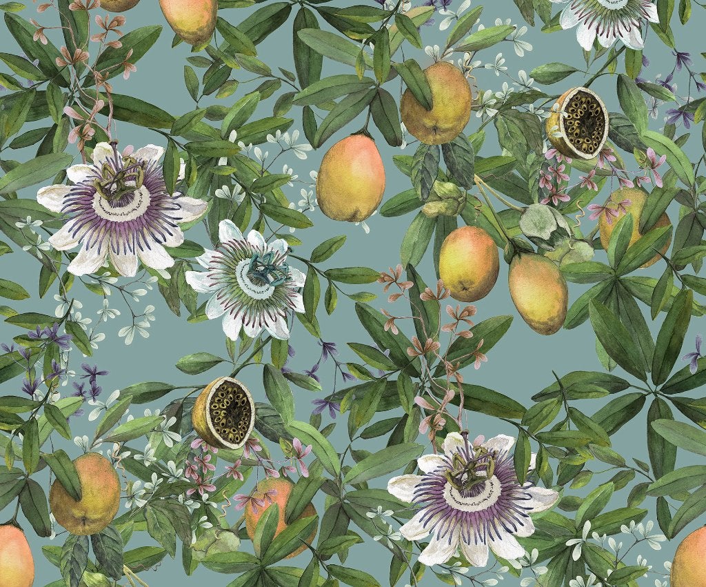 Passiebloem fotobehang Bellezza, Ook op maat leverbaar!, Ophalen of Verzenden, Fotobehang
