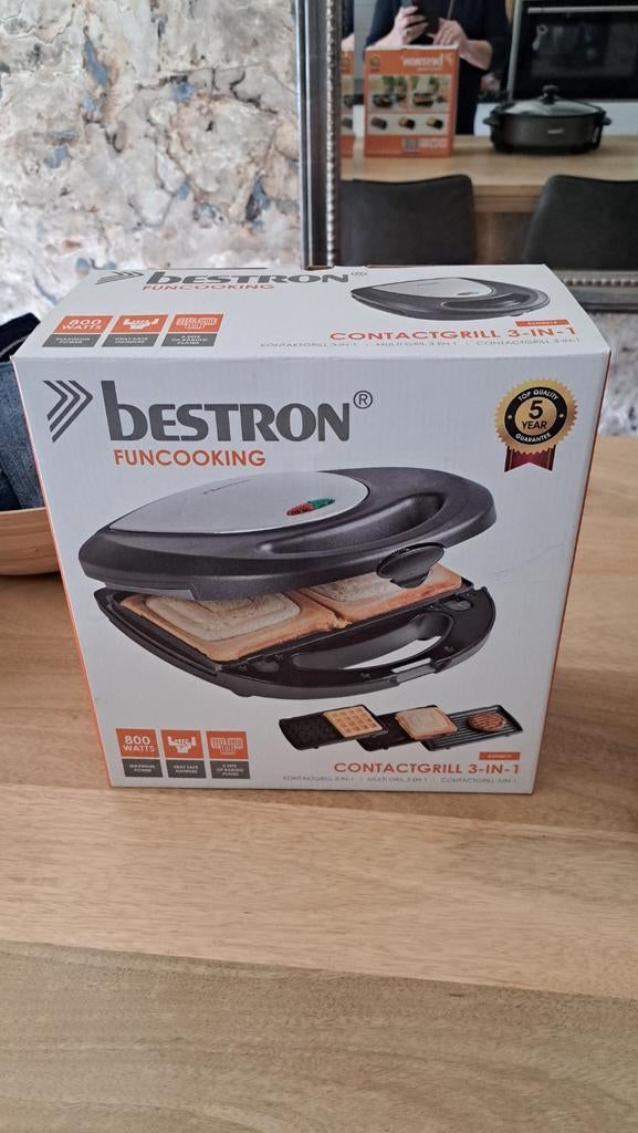 Nieuwe Bestron Tosti Apparaat / Contactgrill 3-in-1, Ophalen, Nieuw