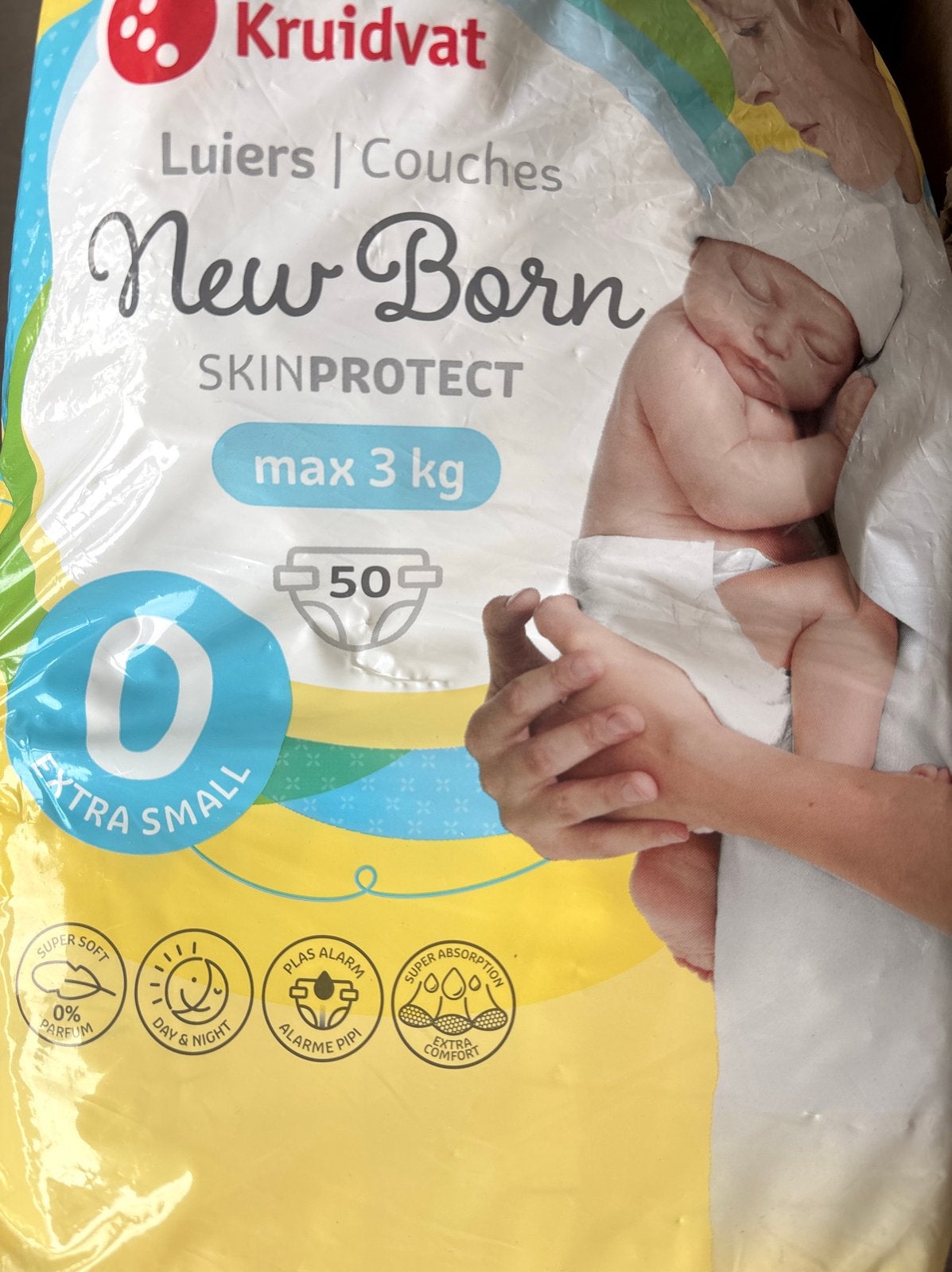 Kruidvat New Born Luiers - Maat 0 (Extra Small), Ophalen, Nieuw
