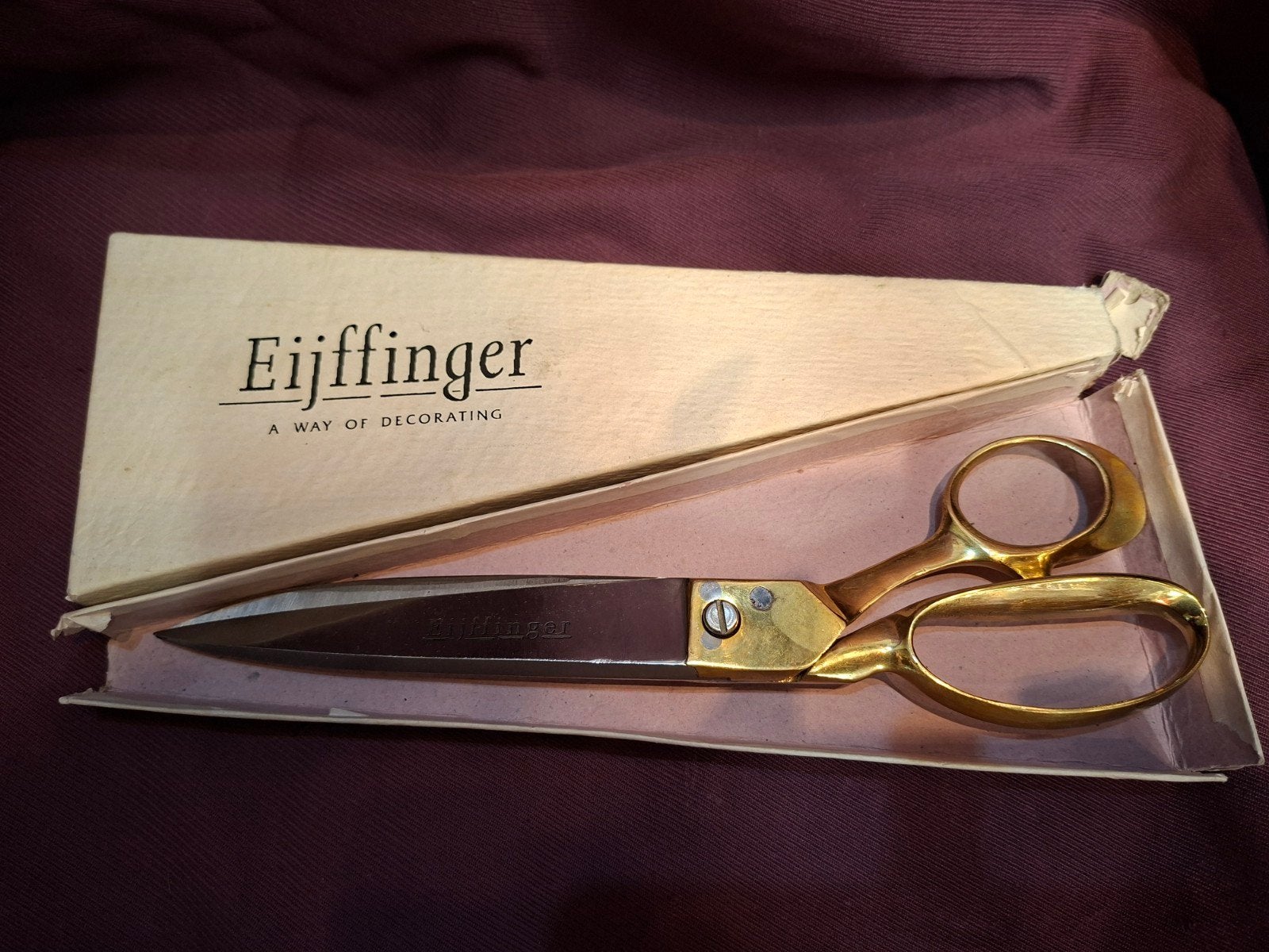 Vintage EIJFFINGER KLEERMAKERS SCHAAR - Jaren '70 Holland, Ophalen of Verzenden, Zo goed als nieuw, Overige typen