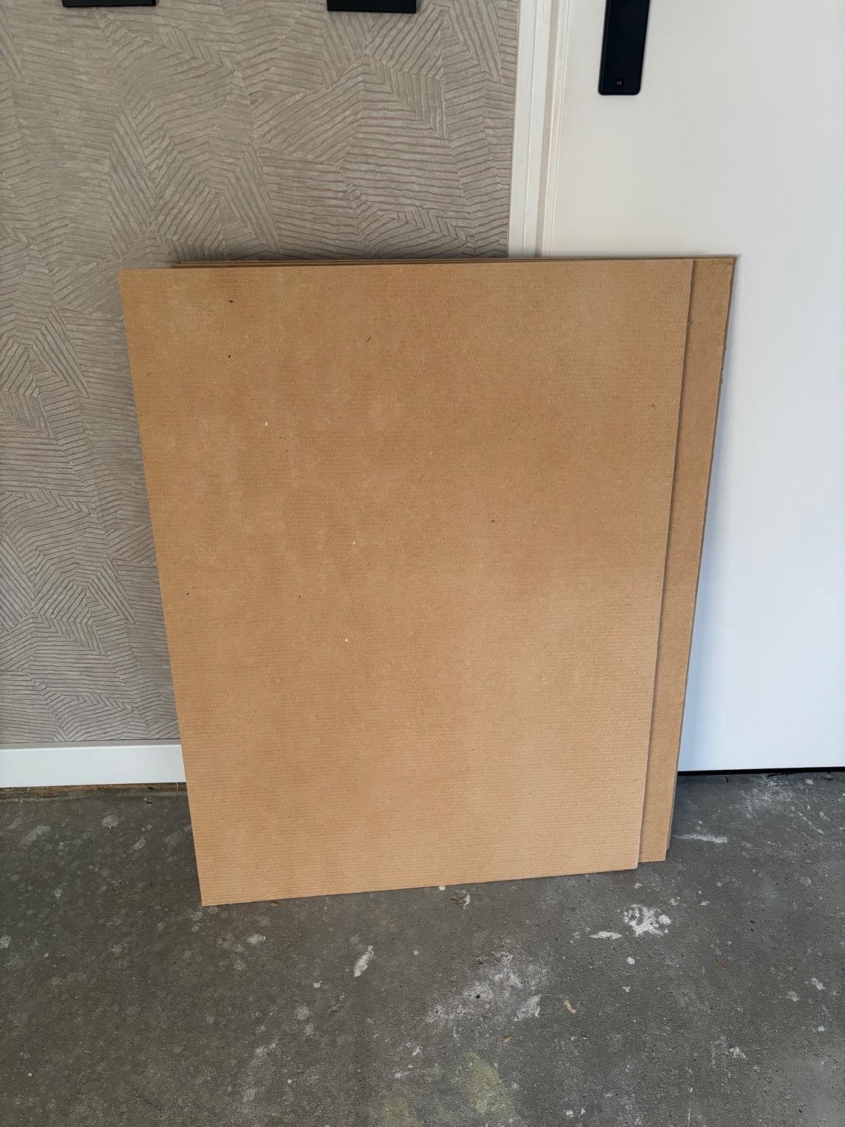 20 Hardboard ondervloerplaten 60x80 cm, Ophalen, Gebruikt, Minder dan 25 mm, Overige typen