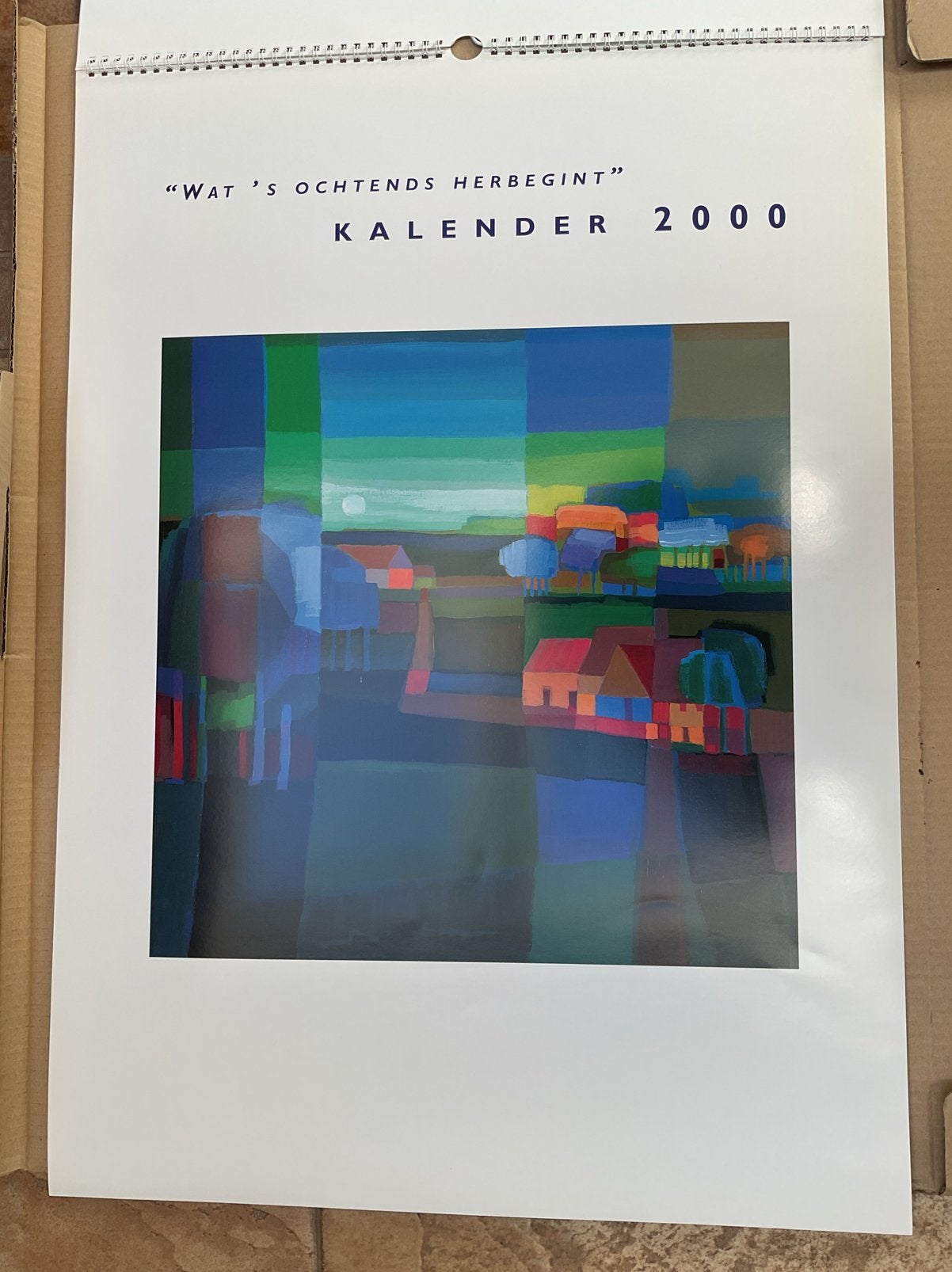 Ton Schulten kalender met test van Willem Wilmink., Antiek en Kunst, Ophalen of Verzenden
