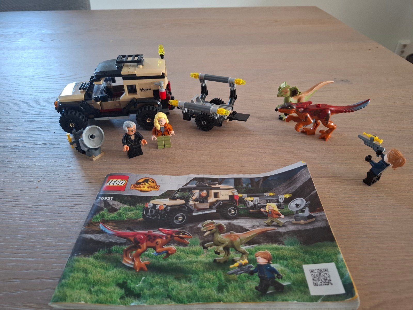 Lego Jurassic 76951 - Pyroraptor & Dilophosaurus Transp, Jurassic World, Lego, Ophalen of Verzenden, Zo goed als nieuw