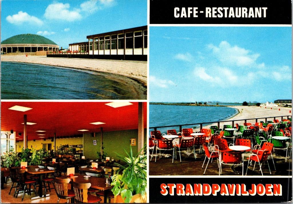 Harderwijk - Cafe Restaurant Strandpaviljoen, Verzenden, 1940 tot 1960, Ongelopen, Gelderland