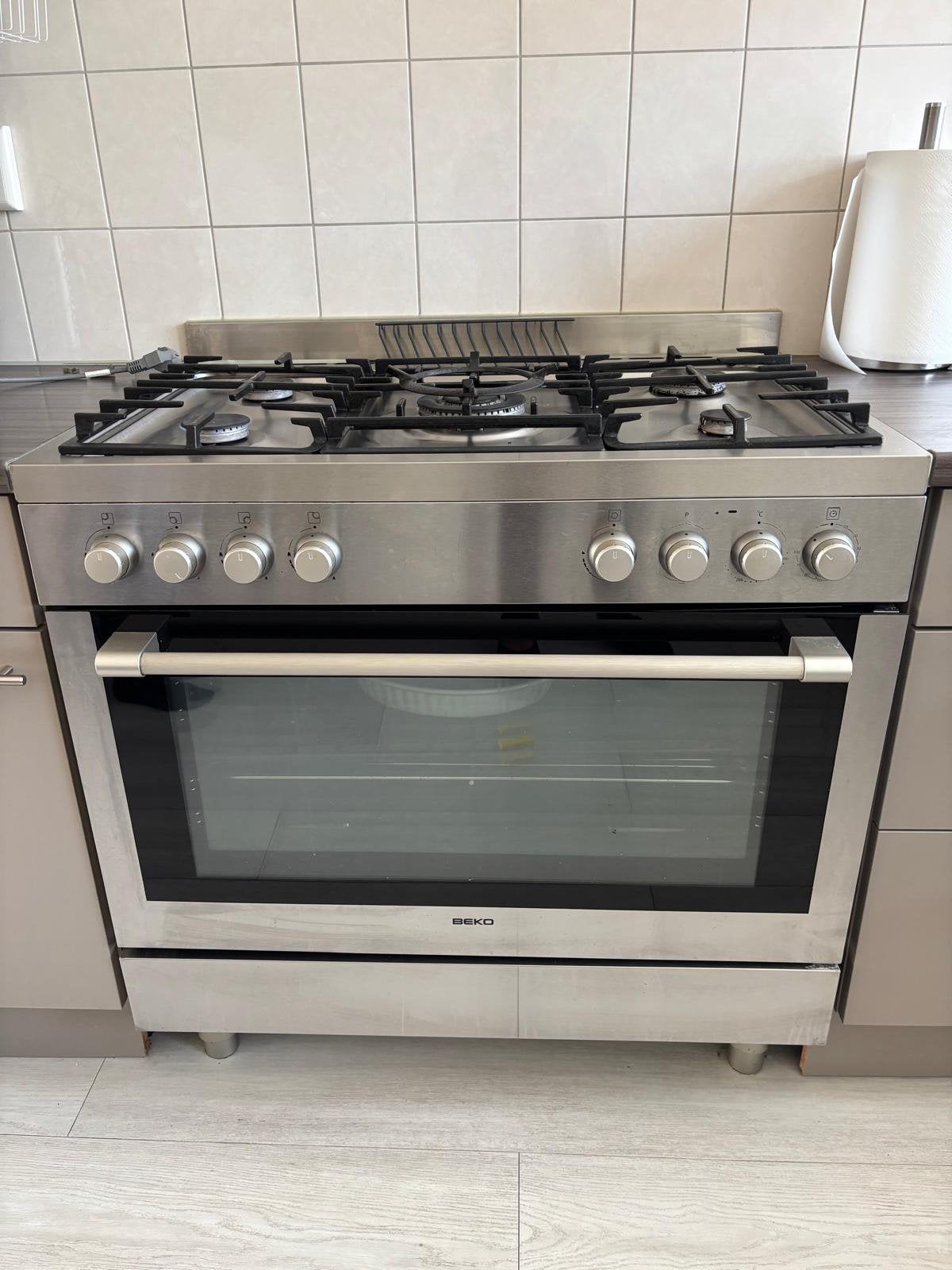 Gasvoornuis met afzuigkap, Witgoed en Apparatuur, Ophalen, 60 cm of meer, Zo goed als nieuw, Gas
