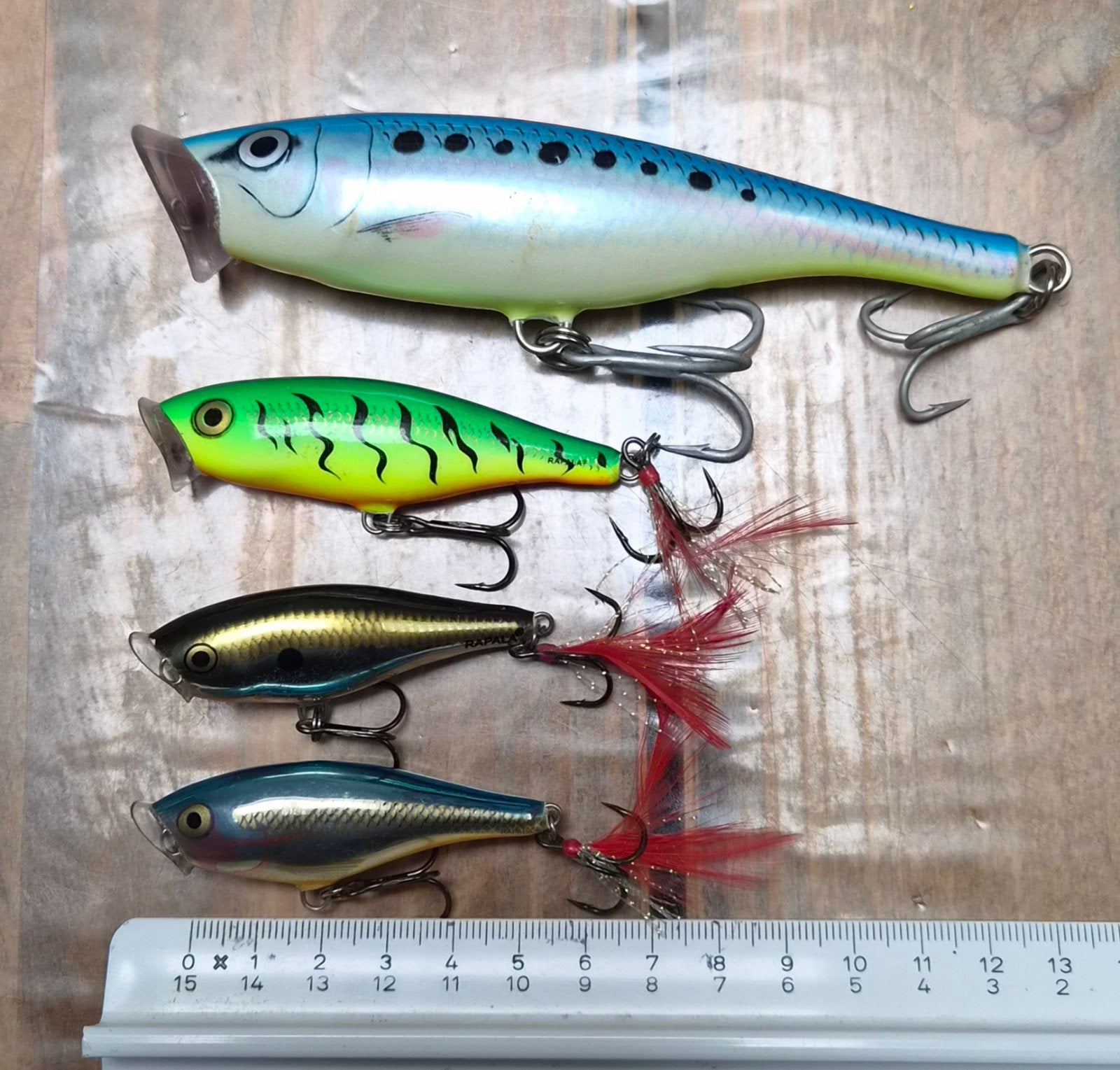 Rapala Skitterpop oppervlakte plug 12-7-5 cm Kunstaas, Ophalen of Verzenden, Zo goed als nieuw, Overige typen