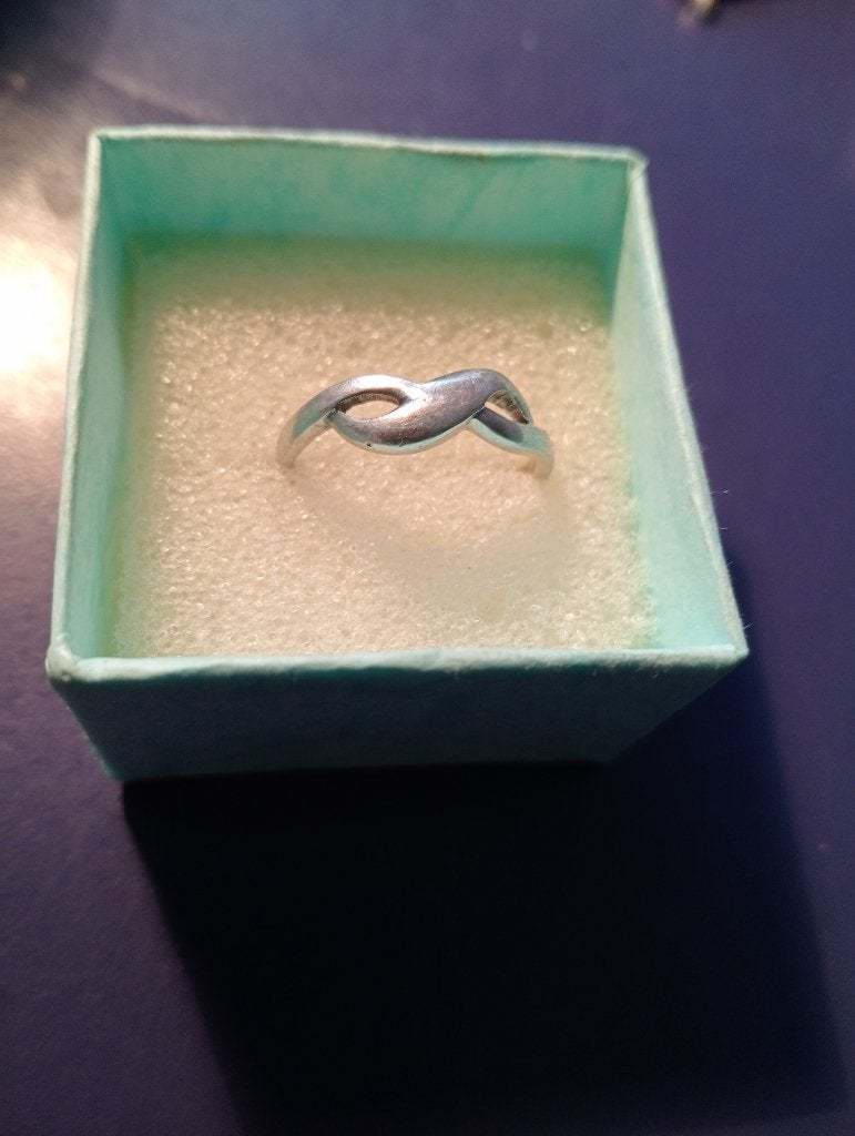 zilveren Ring 925 Karaat, Ophalen of Verzenden, Zo goed als nieuw, 17 tot 18, Dame