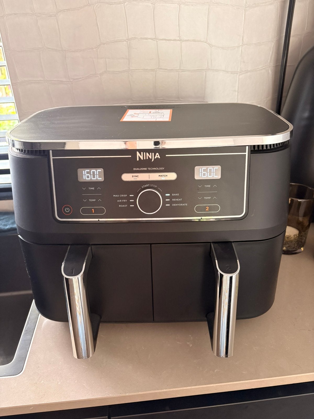NINJA Foodi AF400EU - Airfryer - Zwart - 9,5 l - 2470 W, Witgoed en Apparatuur, Airfryers, Ophalen of Verzenden, Zo goed als nieuw