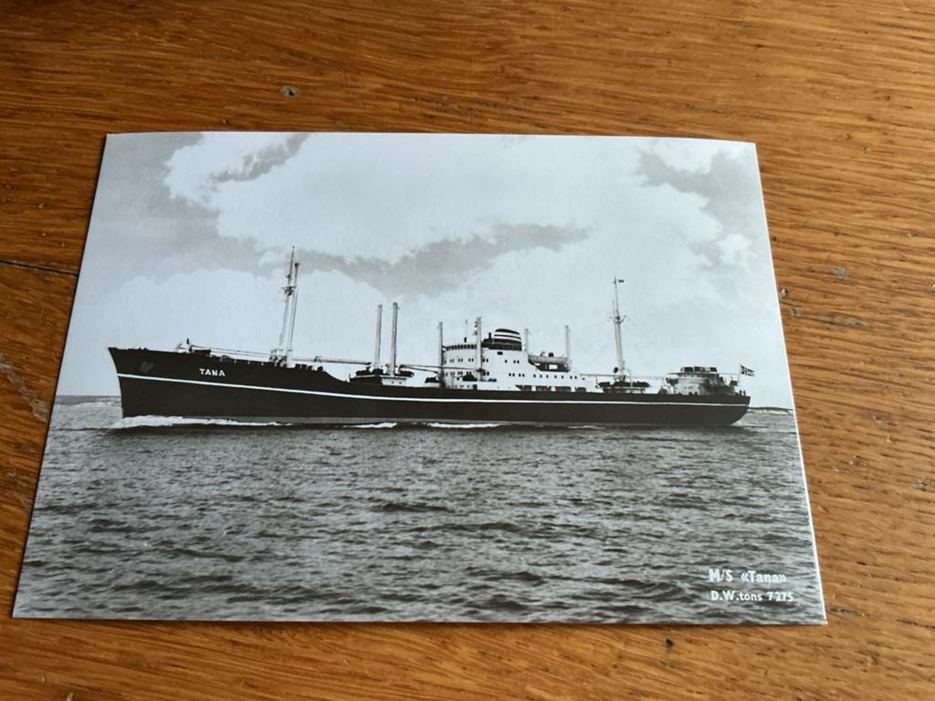 S707 Wilhelmsen Lines Oslo MS TANA, Verzamelen, Ophalen of Verzenden, Kaart, Foto of Prent