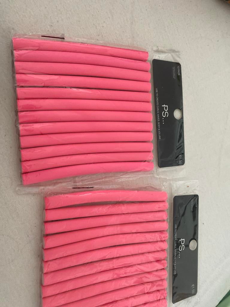 2x Roze Flexibele Krulspelden - Creëer Krullen & Volume, Ophalen of Verzenden, Nieuw, Krultang of Stijltang