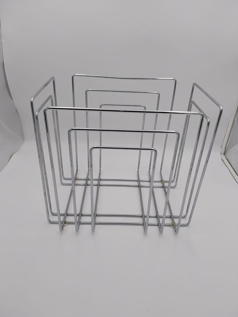 chromen lectuurbak, design Willy Glaeser in de jaren '80, Ophalen, Zo goed als nieuw