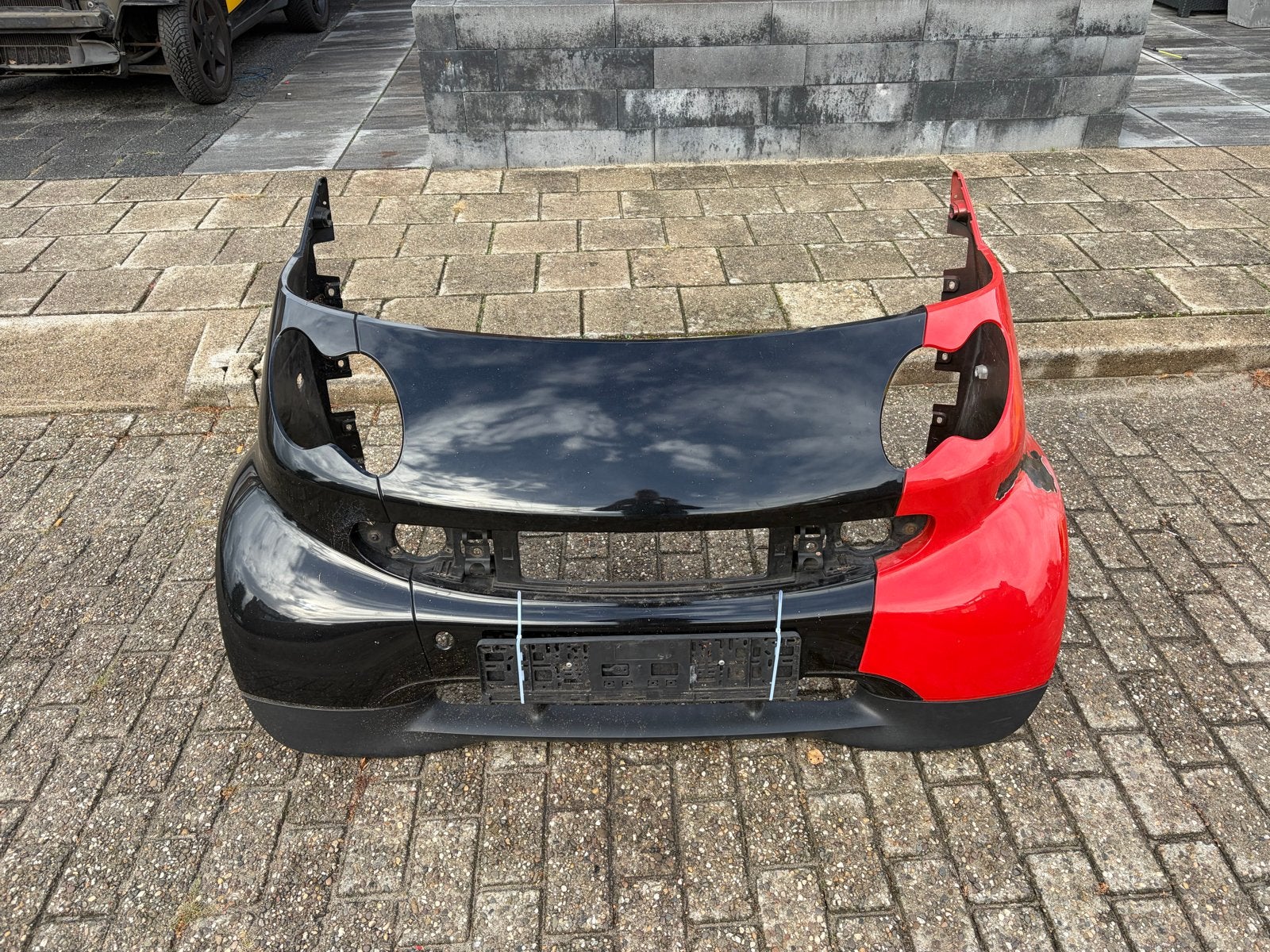 Voorbumper Smart 450 Fortwo Cabrio - Zwart/Rood, Ophalen, Gebruikt, Voor, Bumper
