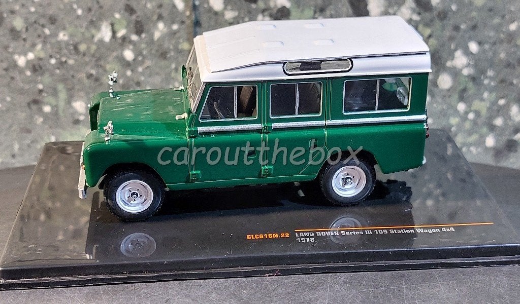Land Rover series III 109 Station 1978 groen 1:43 Ixo V1247, Hobby en Vrije tijd, Verzenden, Nieuw, Auto, Overige merken