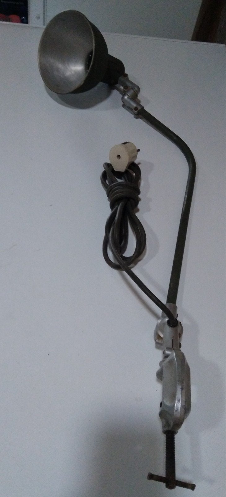 Vintage klemlamp / bureaulamp - Oude lamp, Ophalen of Verzenden
