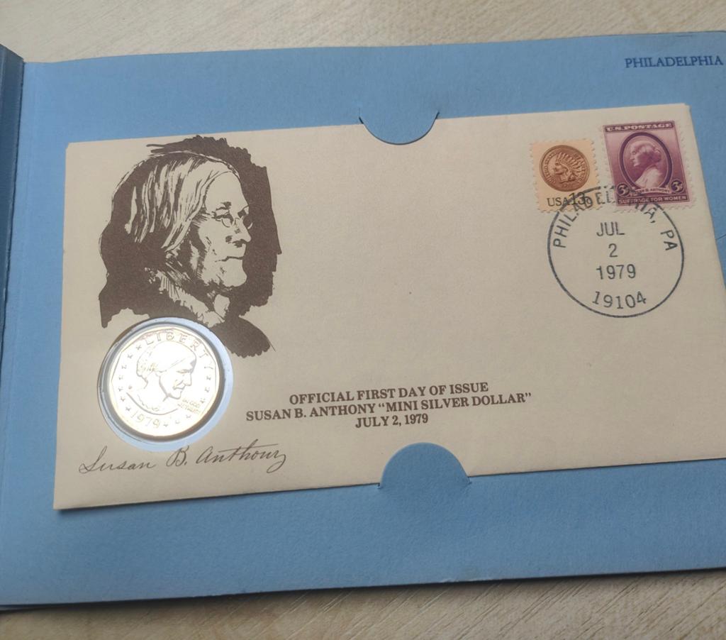 "Official First Day of Issue" set van de Susan B. Anthony "S, Ophalen of Verzenden, Rest van de wereld
