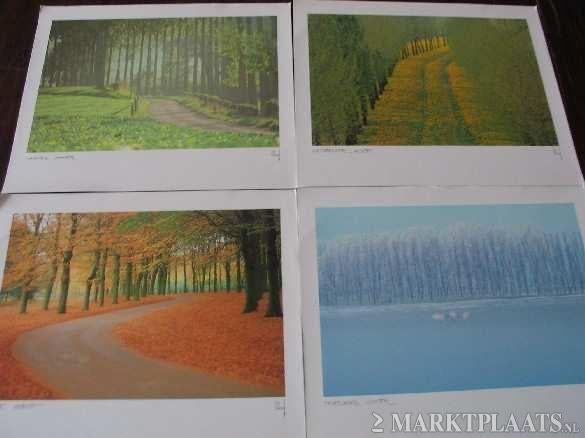 Foto's van de 4 seizoenen, Minder dan 50 cm, Ophalen of Verzenden, Zo goed als nieuw, Foto of Poster