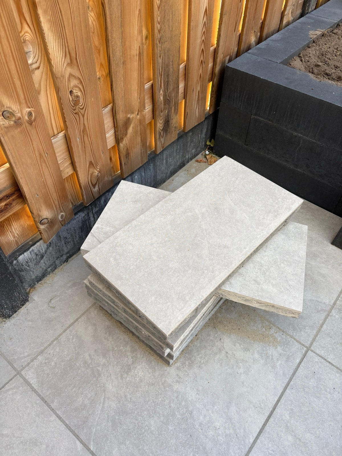 GeoCeramica 60x60x4 Slate Greige staptegels, Ophalen, 60 cm of meer, Keramiek, Nieuw