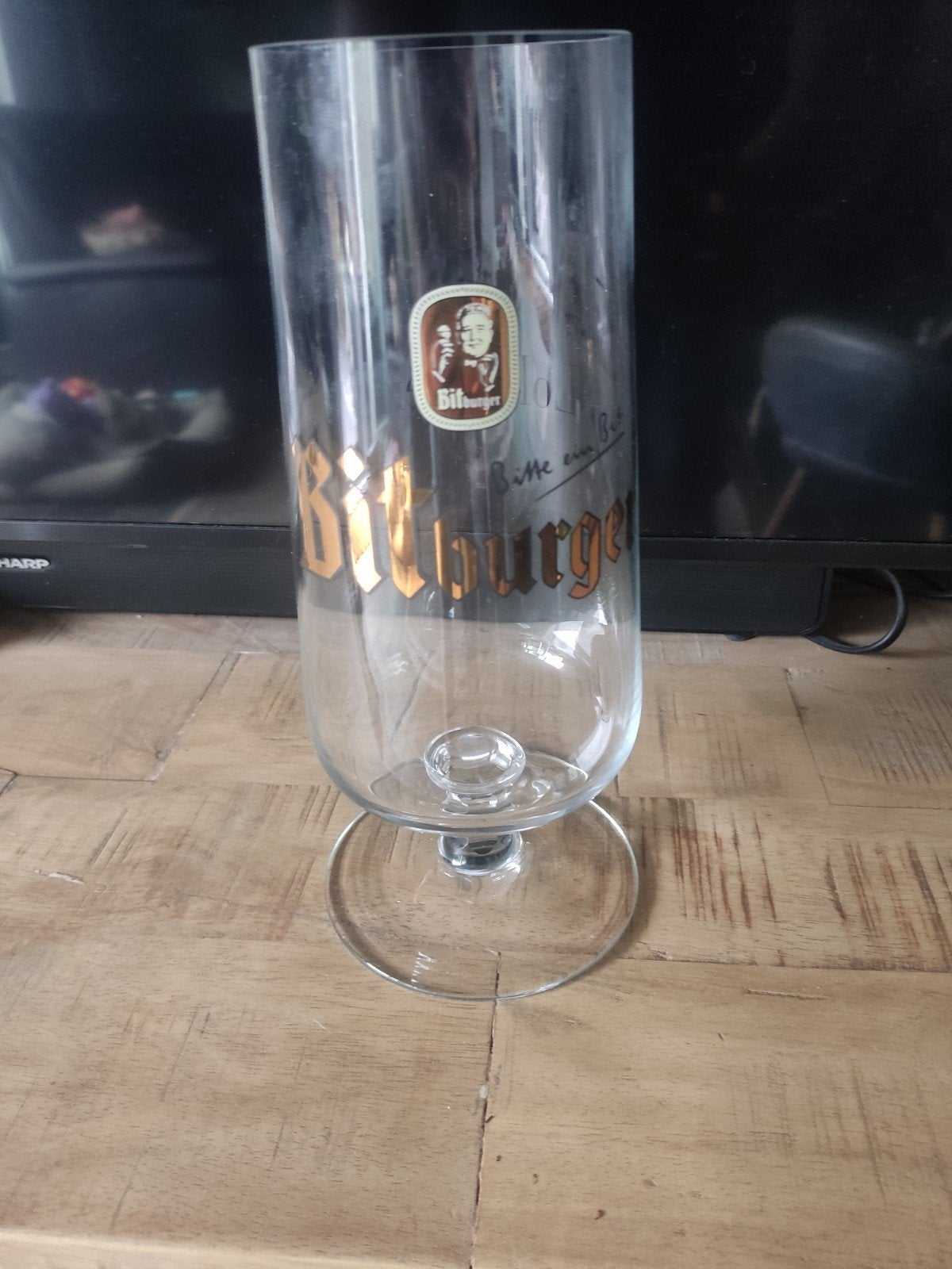 Bitburger Bierglas 1 Liter - Nieuw in doos, Antiek en Kunst, Ophalen