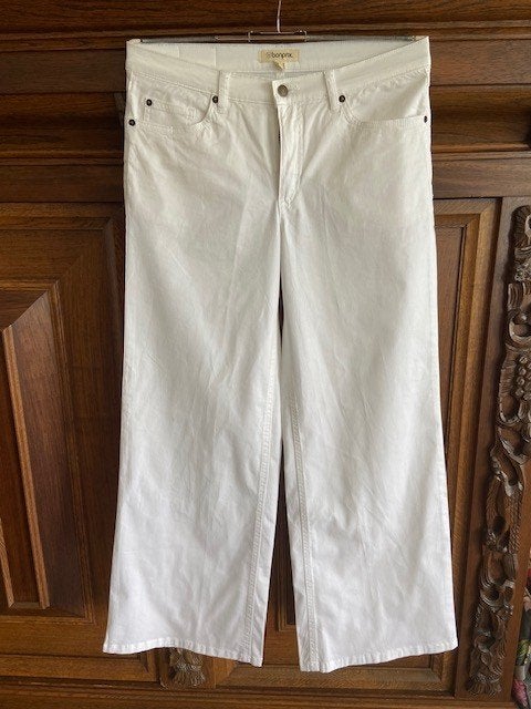 Bonprix broek pantalon jeans maat 42, Verzenden, Wit, Maat 42/44 (L), Nieuw