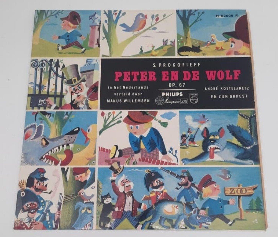 Peter en de Wolf vinyl LP, Cd's en Dvd's, Ophalen of Verzenden, Gebruikt, 10 inch, Verhaal of Sprookje