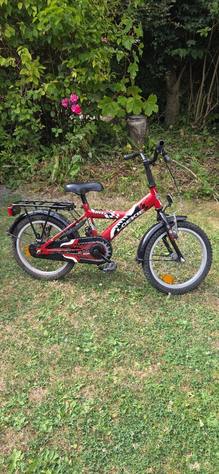 Rode kinderfiets Loekie 16 inch, Ophalen, Gebruikt, Velgrem, Loekie