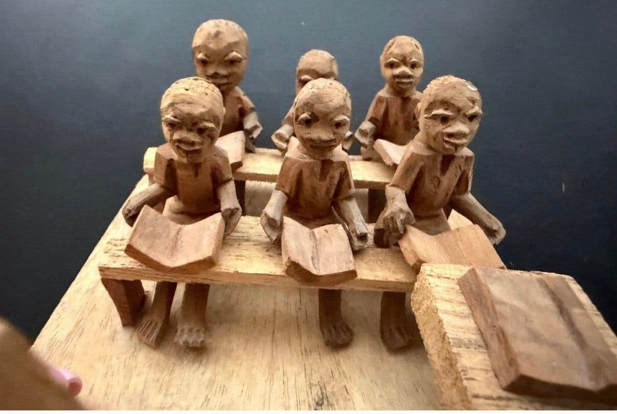 Nigeriaans houtsnijwerk Yoruba-bevolking "thorn carving", Afrika, Ophalen of Verzenden, Houtsnijwerk, Hout