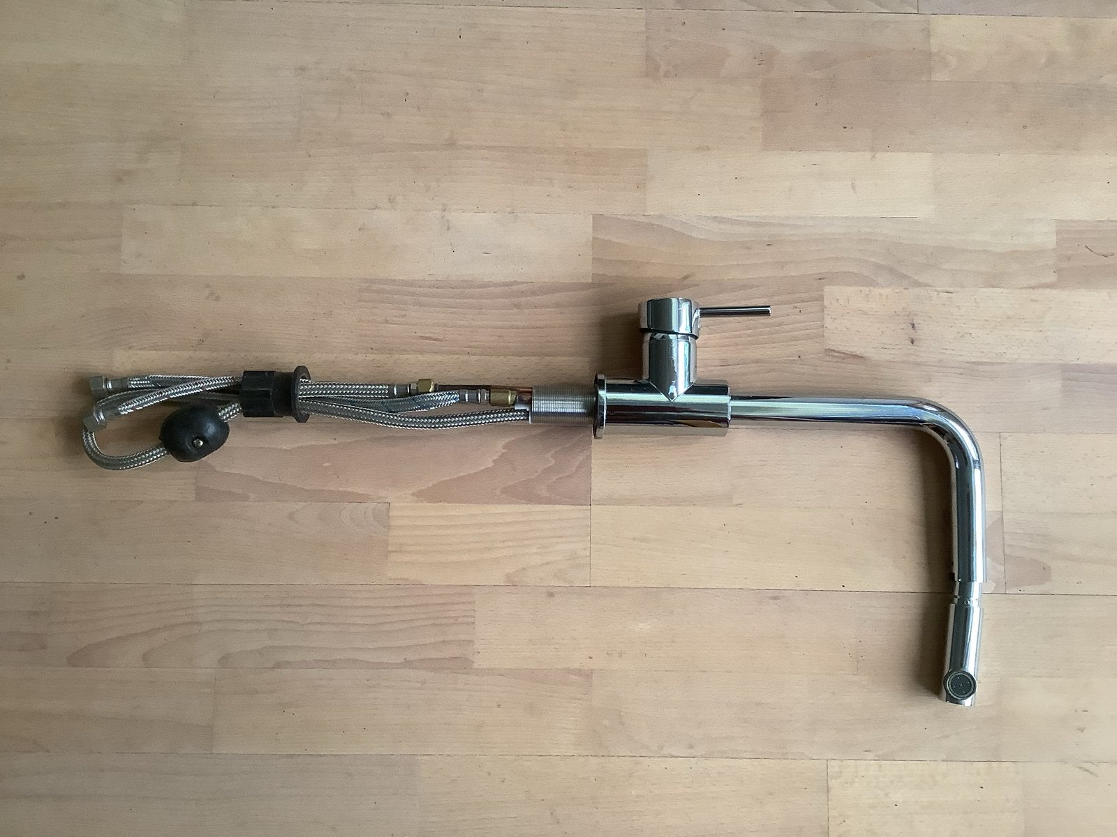Keuken mengkraan met flexibele uitloop, Ophalen, Nieuw, Chroom, Kraan