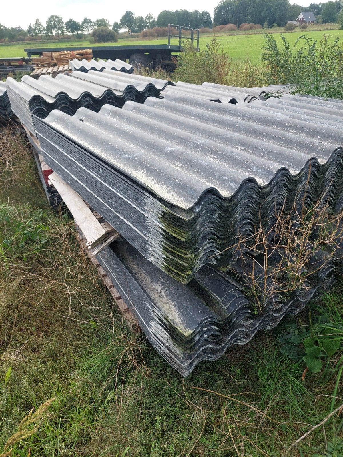 Gebruikte golfplaten voor dakbedekking, Ophalen, Gebruikt, Zwart, 15 m² of meer