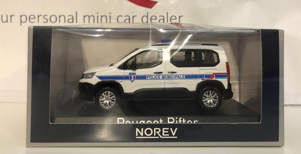 Norev 1:43 Peugeot Rifter 2019 Police Municipale nieuw, Ophalen of Verzenden, Nieuw, Auto, Norev