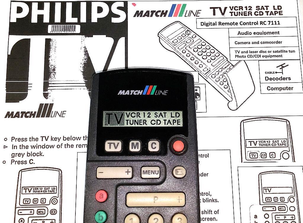 Philips MatchLine RC7111 RC7142 Remote Control RC7104 RC7101, Audio, Tv en Foto, Afstandsbedieningen, Ophalen of Verzenden, Zo goed als nieuw