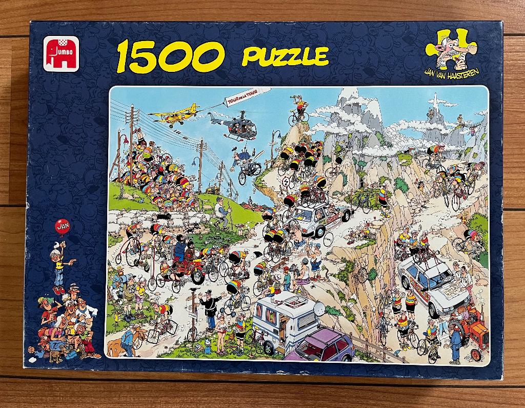 Jan van Haasteren Tour de France, Hobby en Vrije tijd, Denksport en Puzzels, Ophalen of Verzenden, 500 t/m 1500 stukjes, Zo goed als nieuw