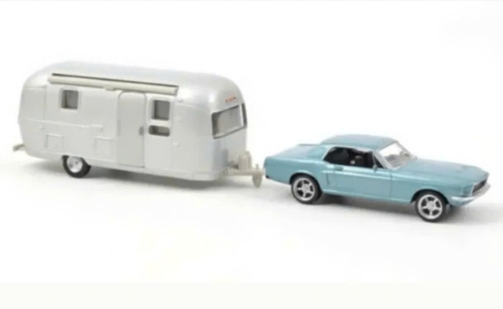 Ford Mustang '68 Blauw Airstream Caravan Jet-car 1/43 270582, Verzenden, Nieuw, Auto, Norev