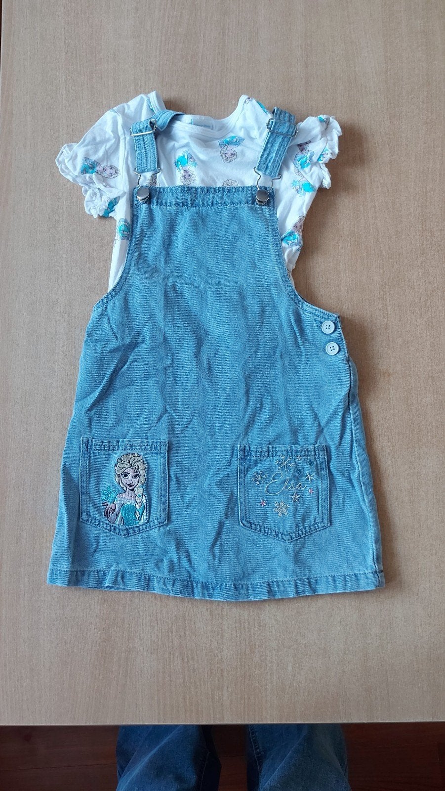 Mooie setje Frozen jurk met t-shirt nieuw, Ophalen, Nieuw, Meisje, Jurk of Rok
