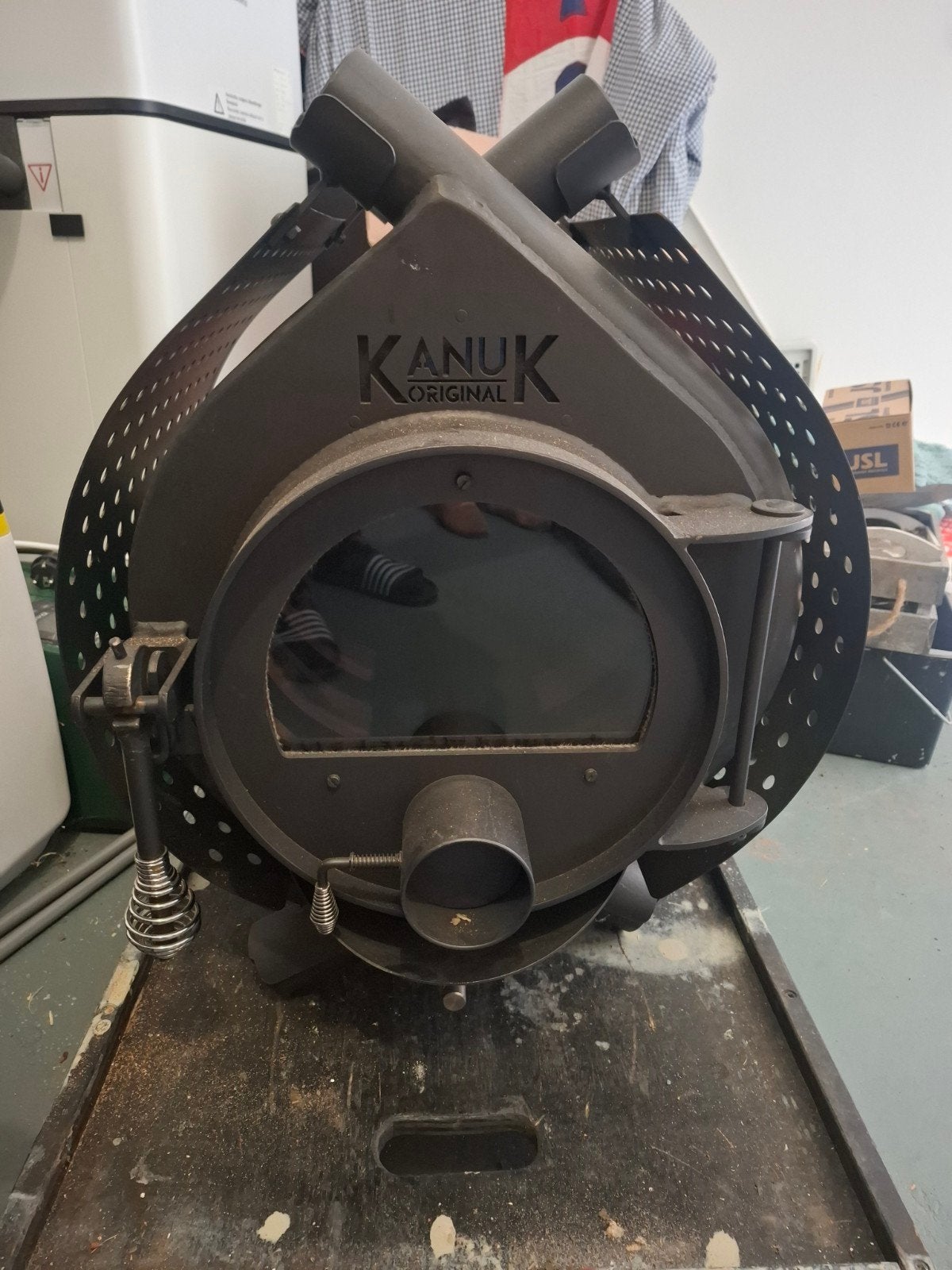 Kanuk 7 Kw Original Houtkachel - Robuust en Efficiënt, Ophalen, Gebruikt, Houtkachel, Vrijstaand