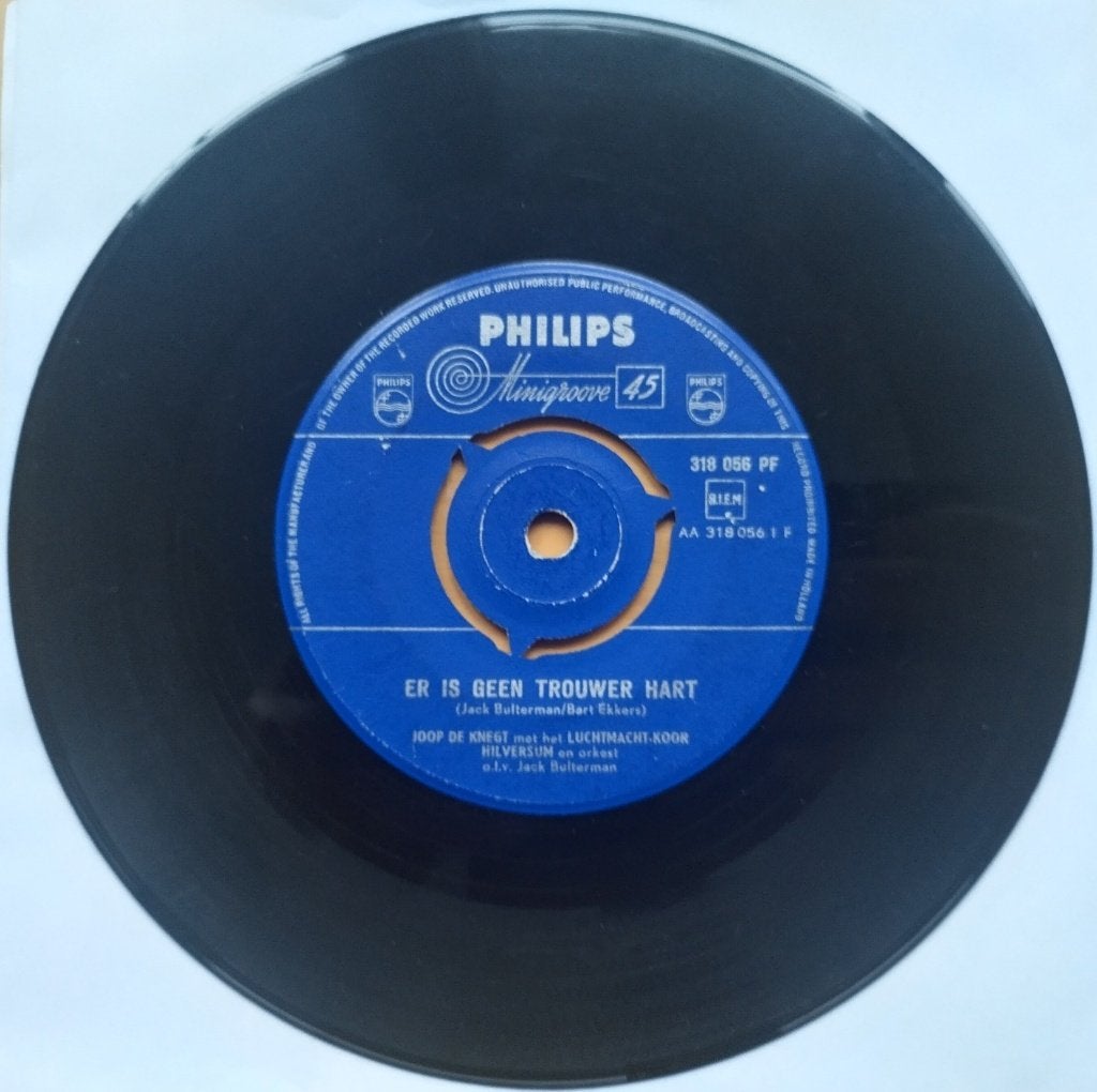 7" Joop de Knegt - Er Is Geen Trouwer Hart 1958 318 056 PF, Cd's en Dvd's, Originele persing, Ophalen of Verzenden, Gebruikt, Nederlandstalig
