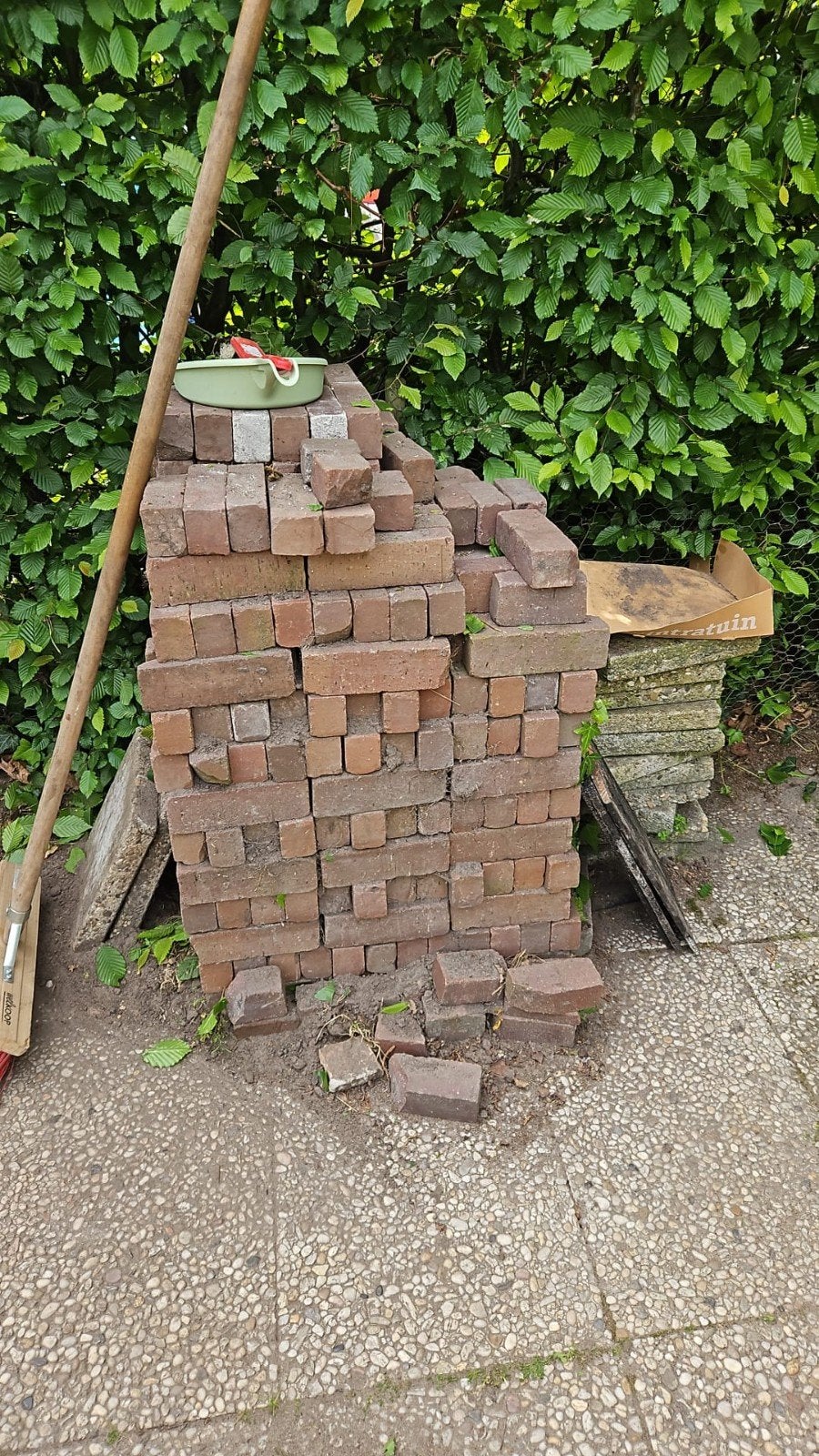 Gebruikte straatstenen/klinkers, Tuin en Terras, Ophalen, Gebruikt, Beton, Klinkers